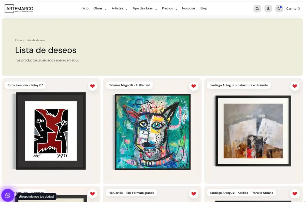 Marketing digital galería de arte